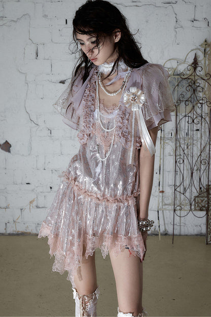 Verträumtes Spitzen-Trägerkleid