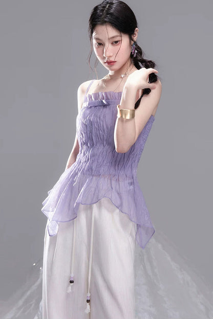 Ice Silk Ruched Camisole