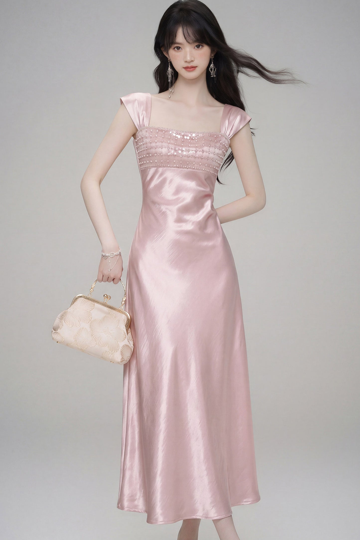 Moonlight Satin Evening Dress