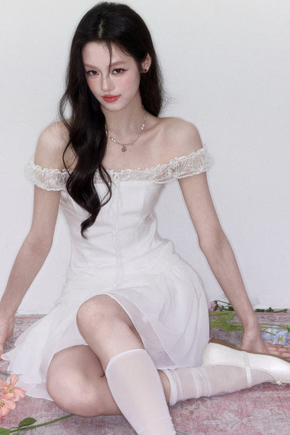 Moonlight Lace Patchwork Dress