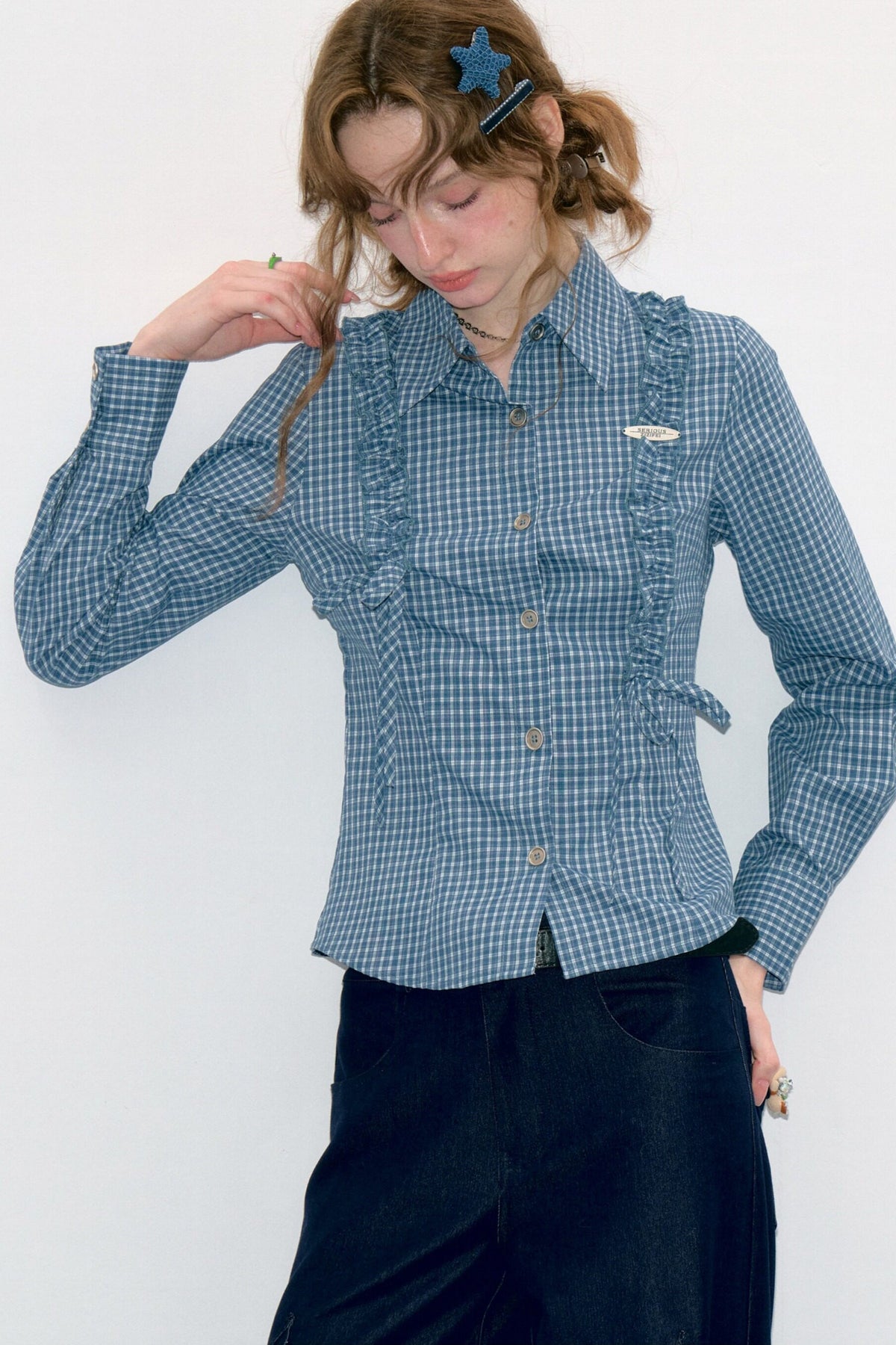 Blue Plaid Long Sleeve Shirt