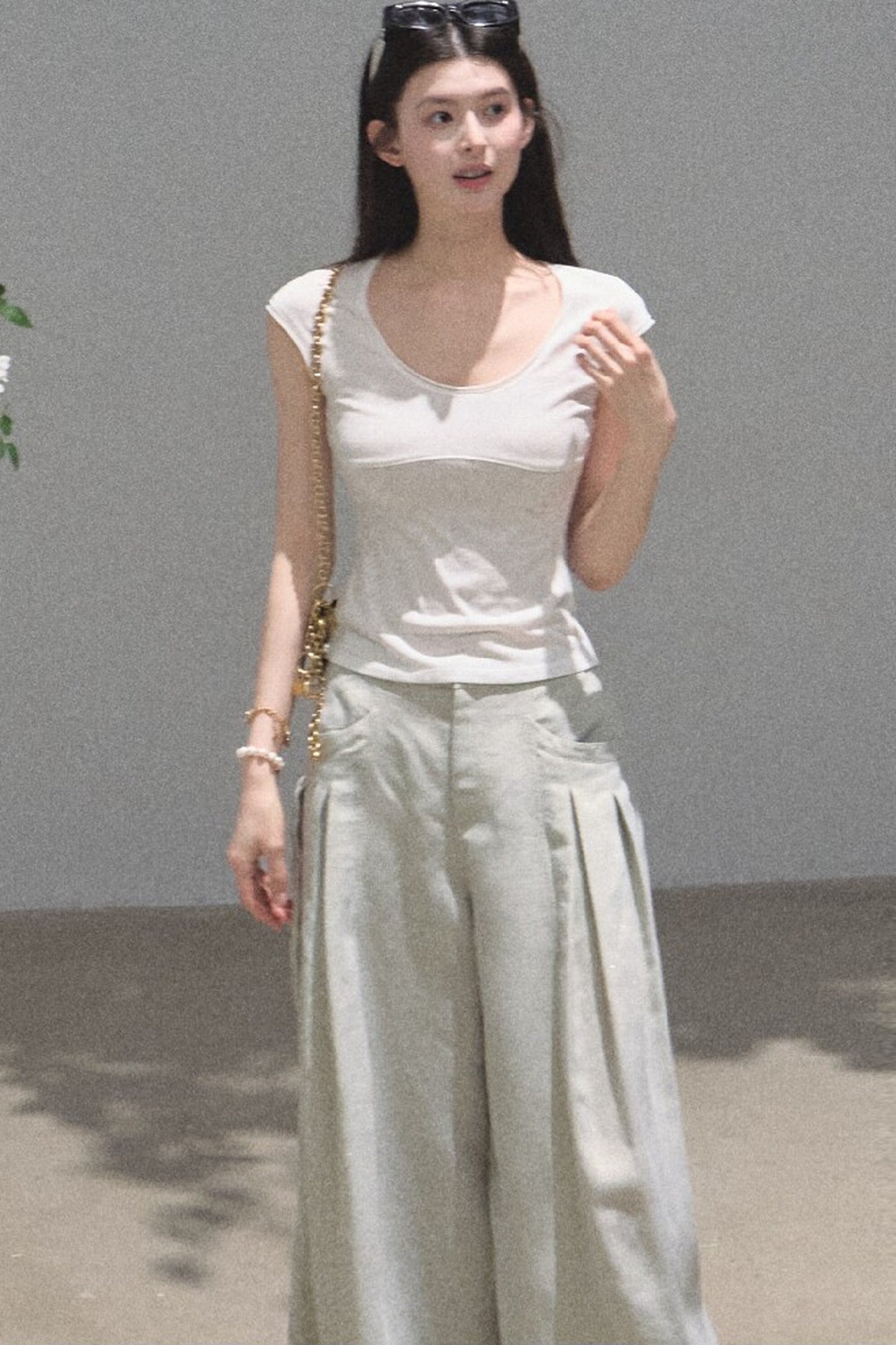 Lyocell Embroidered Waist Top