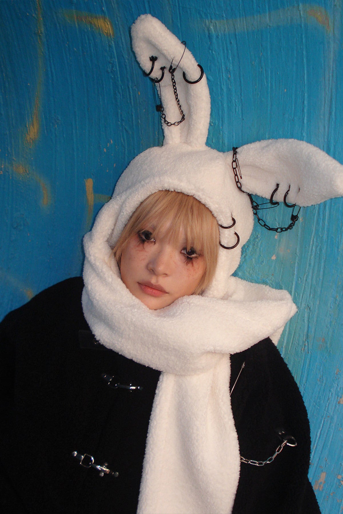 Bunny Ear Hooded Scarf Hat