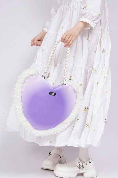 Borsa a tracolla in peluche Y2K