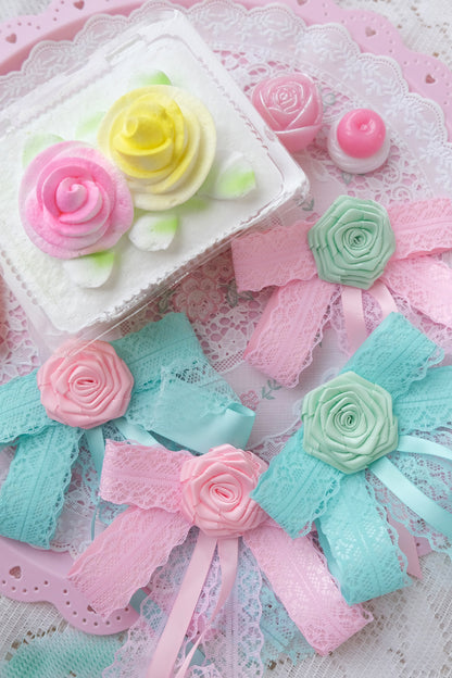 Rose Lace Bow Hair Clip