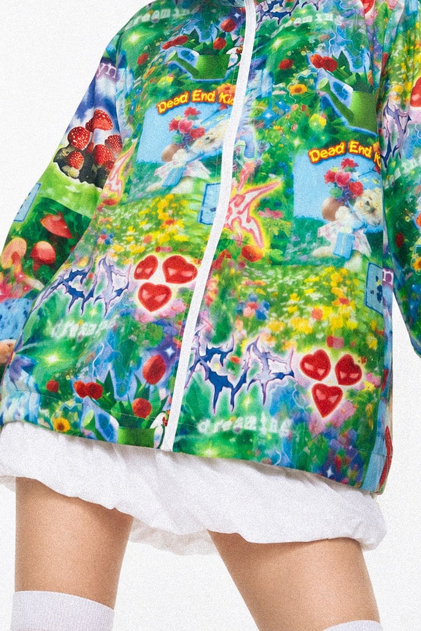 Teflon veste coupe-vent à imprimé forêt de rêve