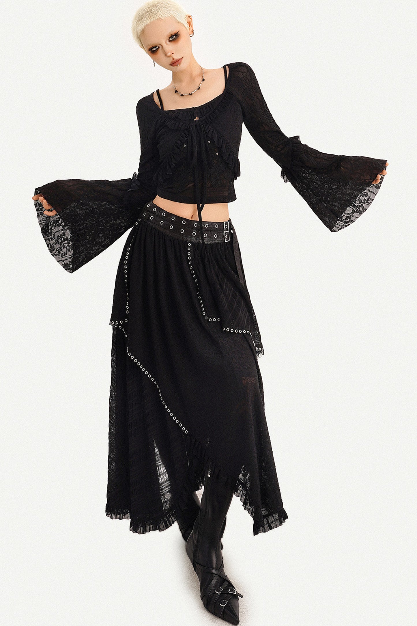 Schwarze schmale Strickjacke