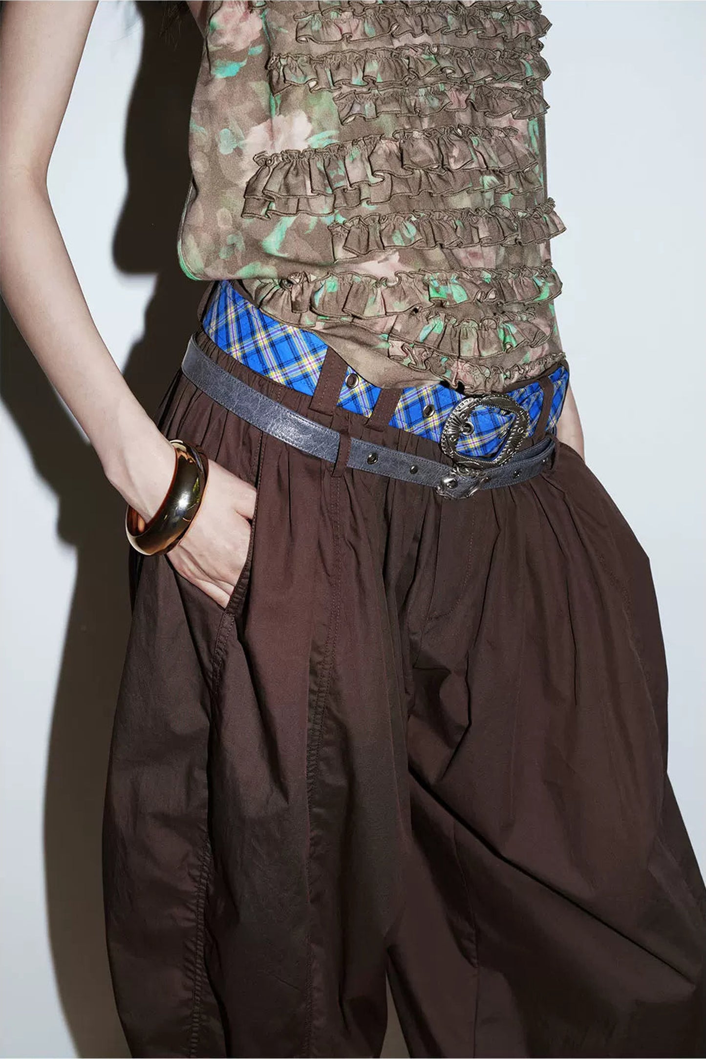 Retro Solid Color Balloon Pants