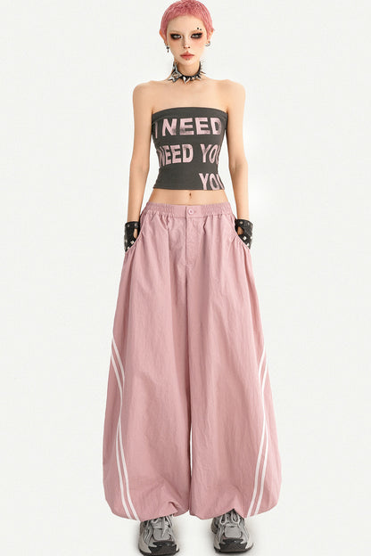 Navy Blue Wide-Leg Pants