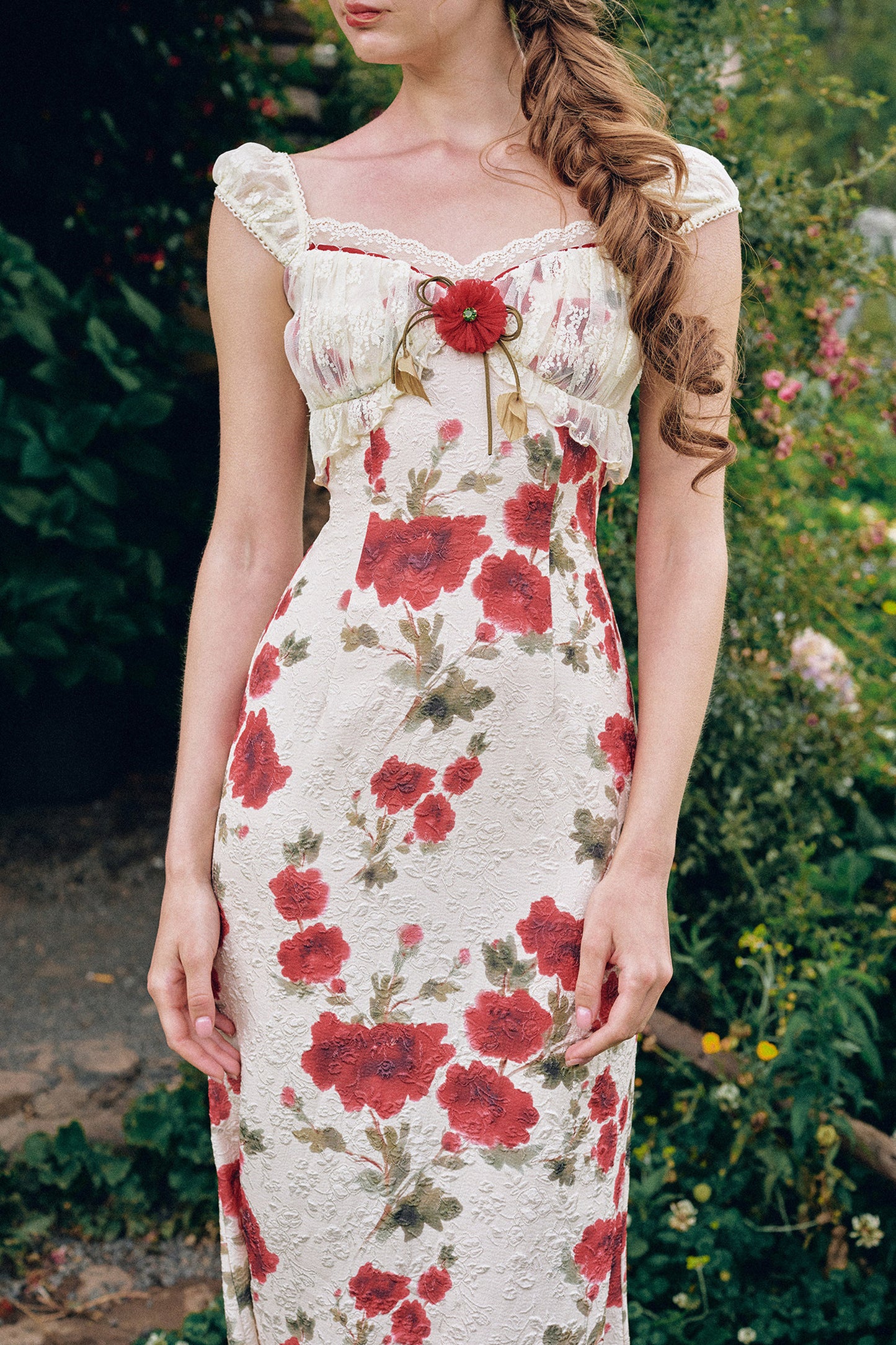 Rose Valley Floral Top and Skirt Set-Up