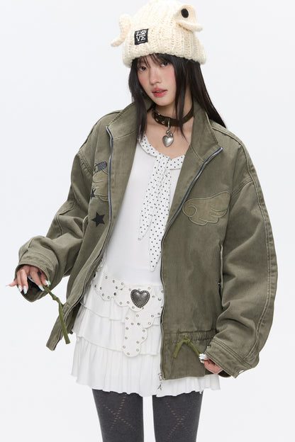Beaded Quilted Green Jacket