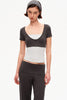 Top Grigio scuro