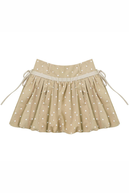 Oatmeal Latte Polka Dot Skirt