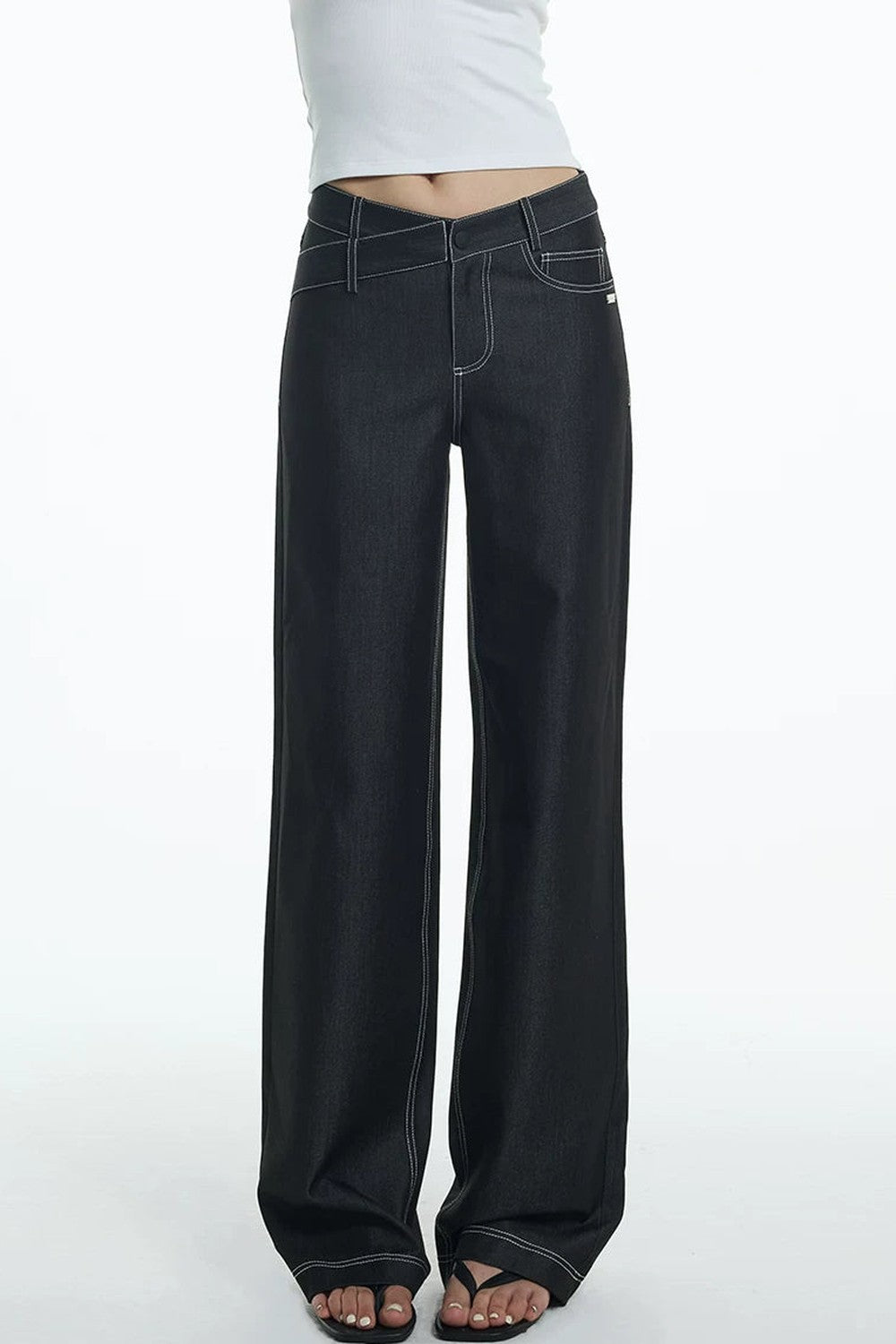 Asymmetrische Jeans aus Tencel-Denim