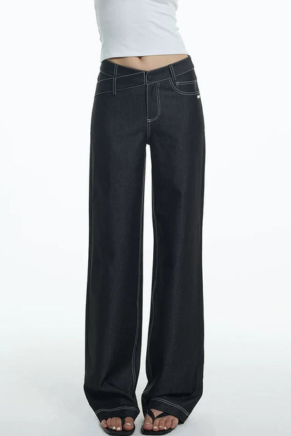 Asymmetrische Jeans aus Tencel-Denim