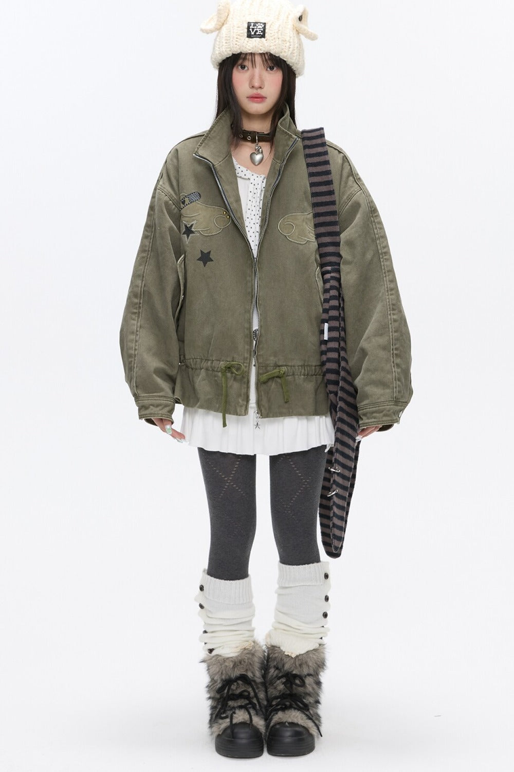 Beaded Quilted Green Jacket