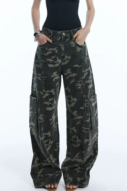 Pantaloni cargo scimitarra mimetici