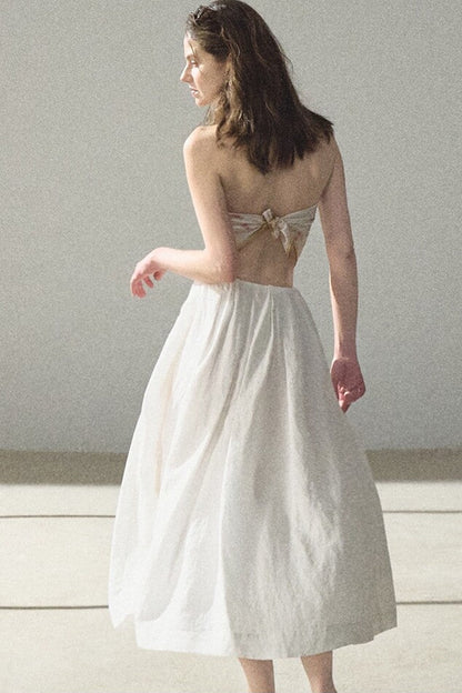 Lyocell Linen Texture A-Line Skirt