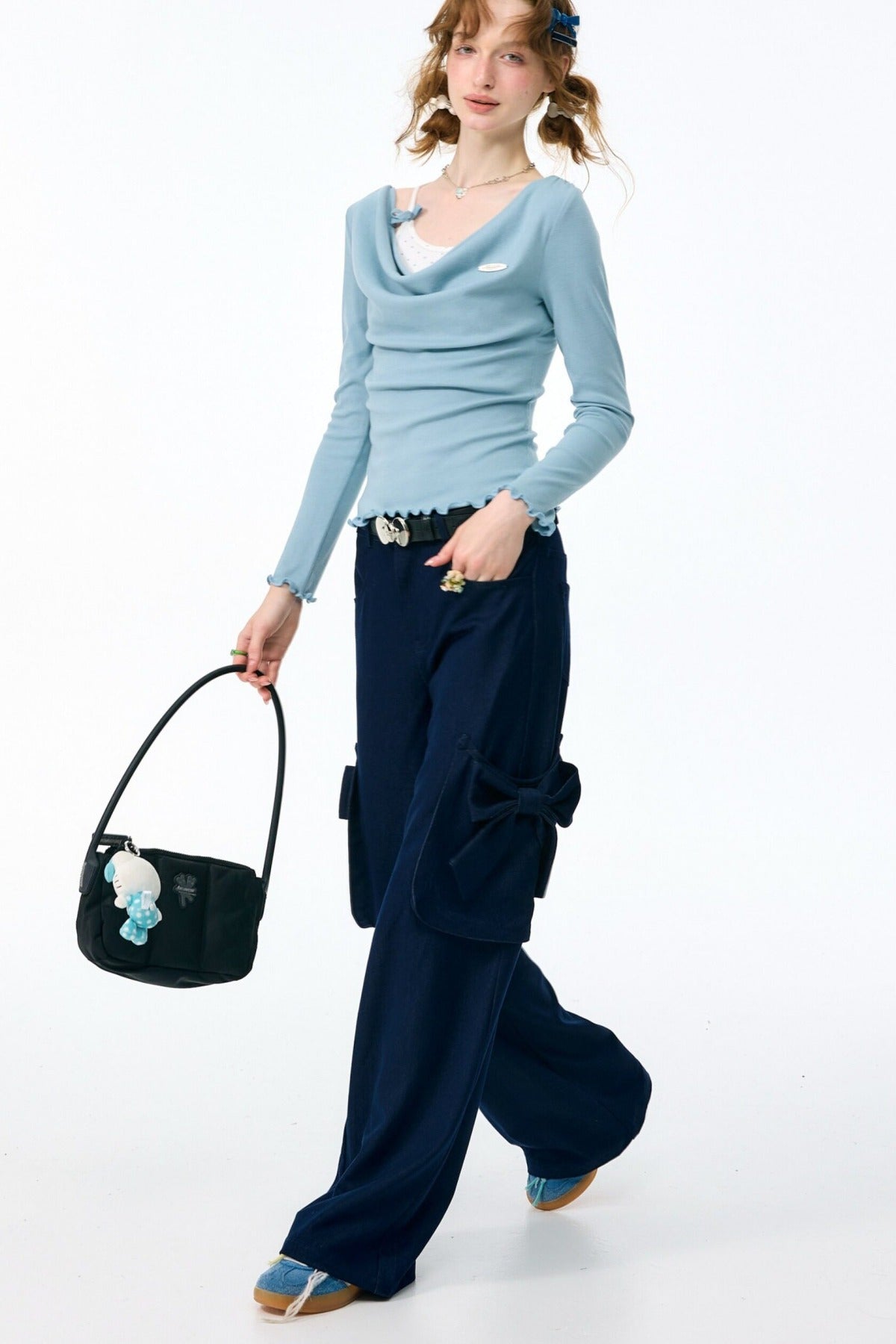 High-Waisted Wide-Leg Cargo Pants