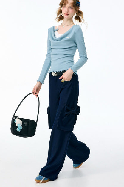 High-Waisted Wide-Leg Cargo Pants