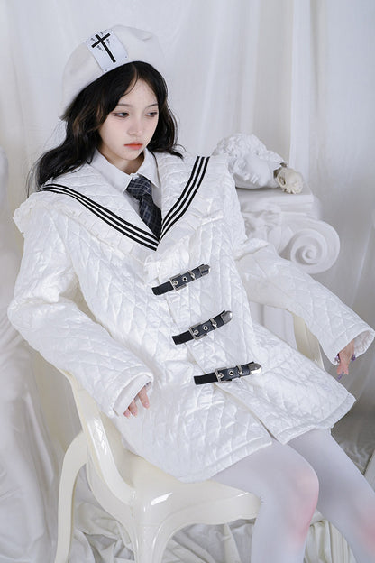 십자가 장미 울 베레모