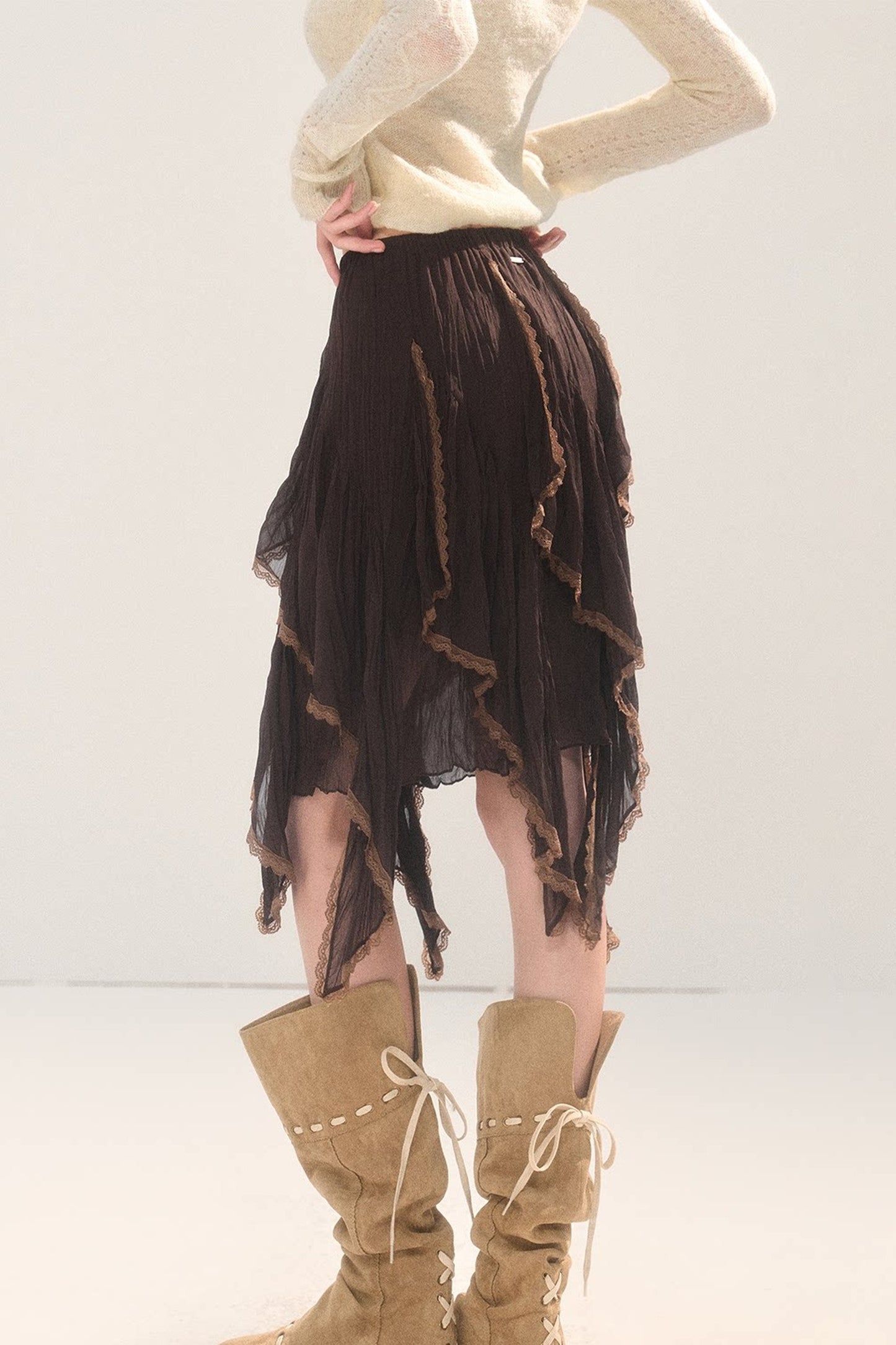 Ruffle Hem Autumn Skirt