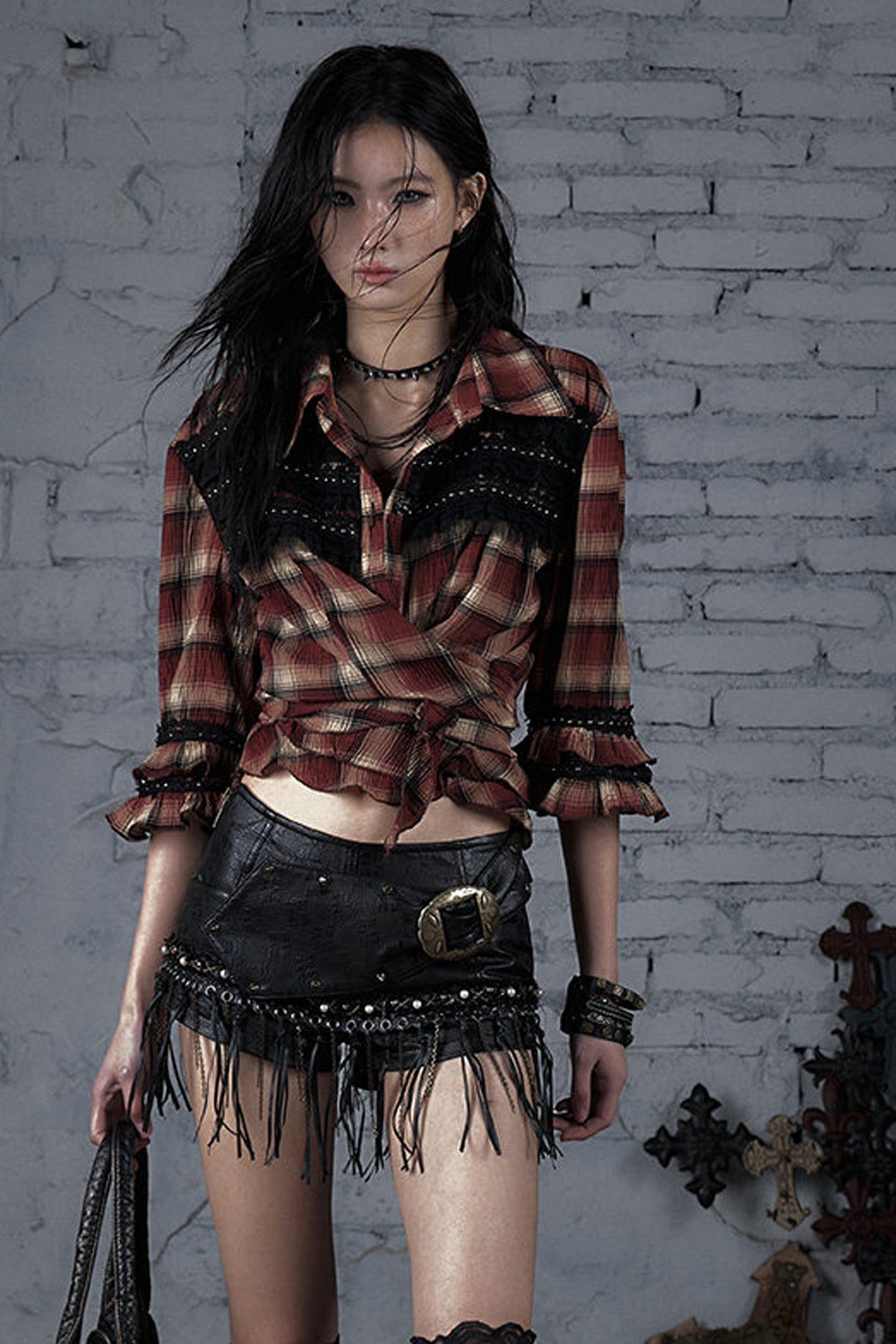 Punk Rock Chain Fringe Shorts