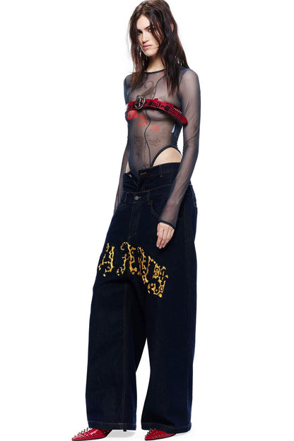 Light Base Layer Punk Print Top