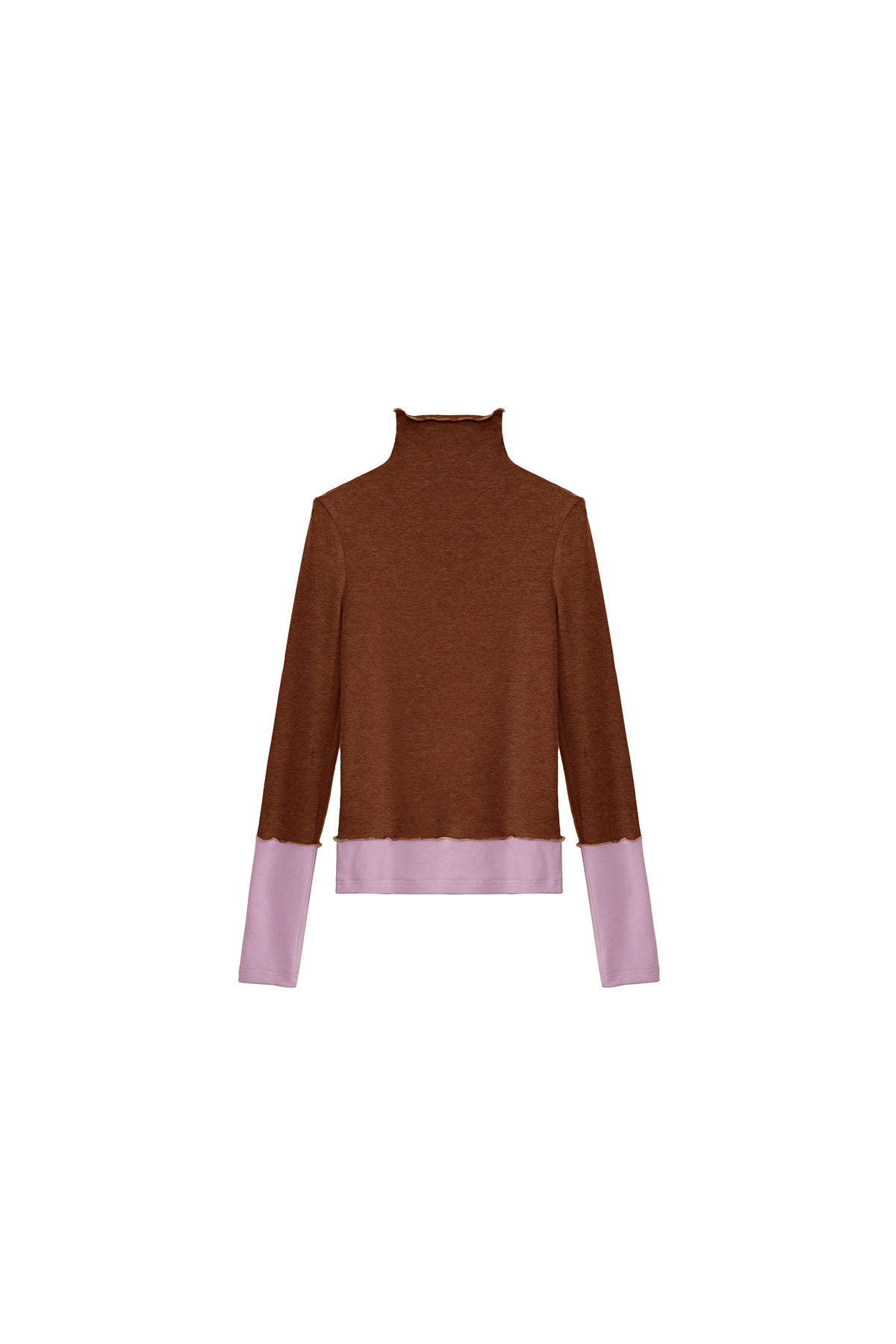 Wool Blend Color-Block Knit Top