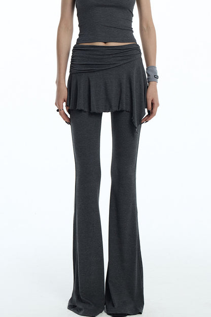 Faux Two-Piece Lyocell Flared Pants Set-Up