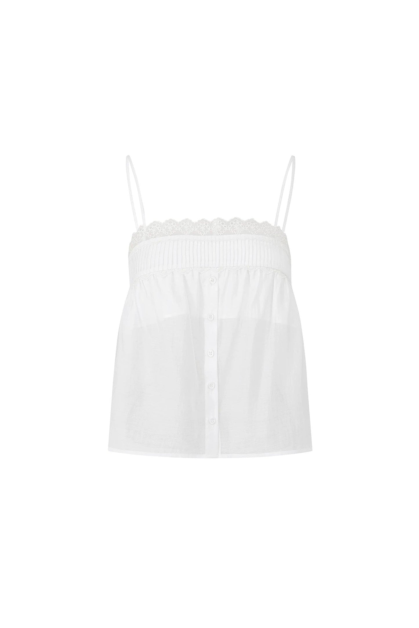 Tencel Lace-Trimmed Camisole Top Set-Up