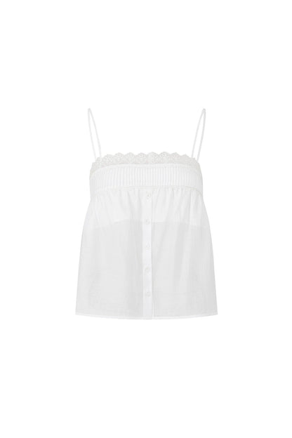 Tencel Lace-Trimmed Camisole Top Set-Up