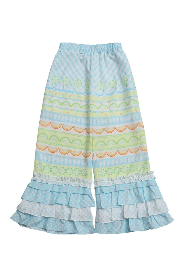 Fruit Plaid Patchwork Cake Pants