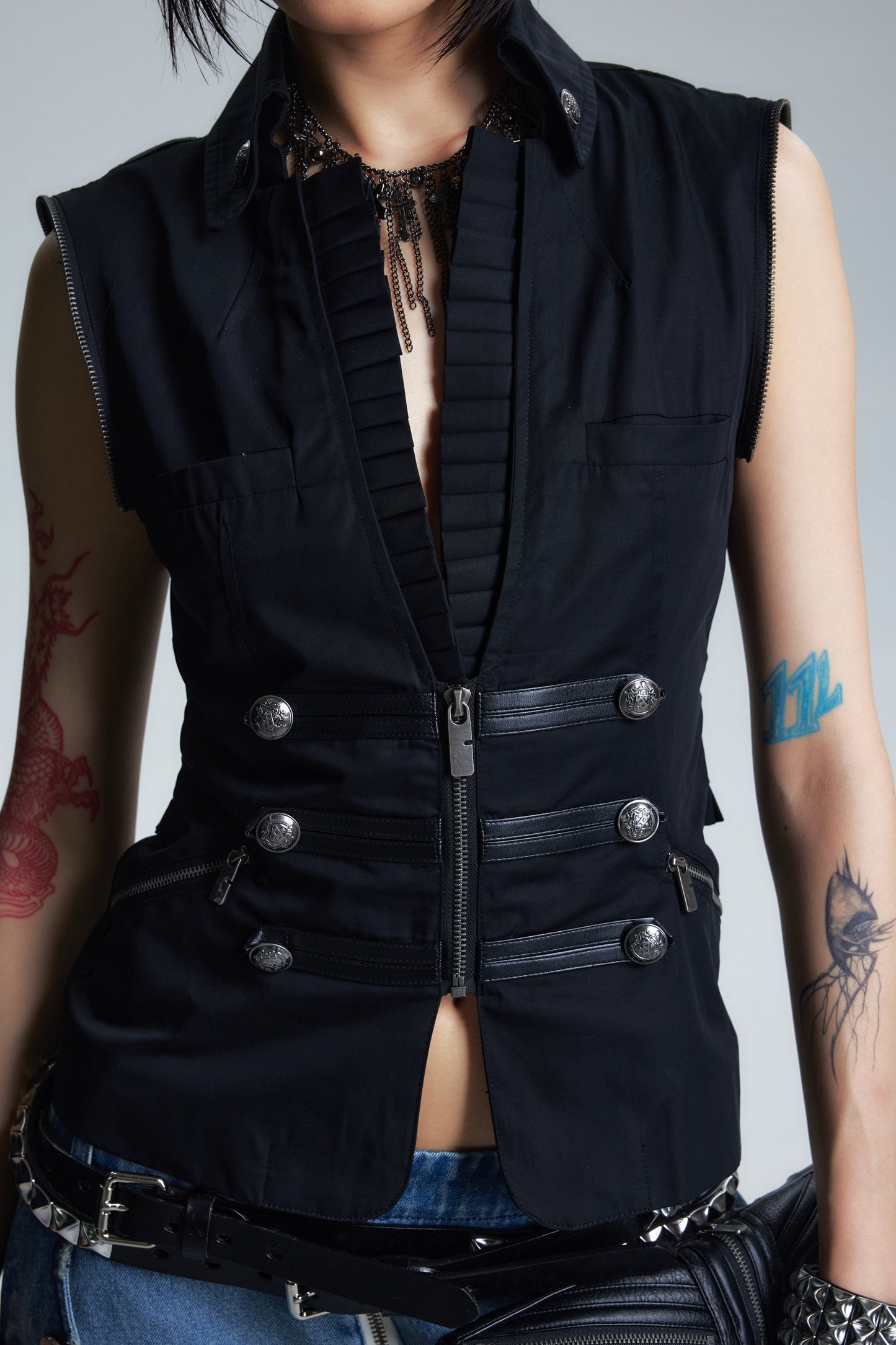 Space Lace Court Vest Jacket