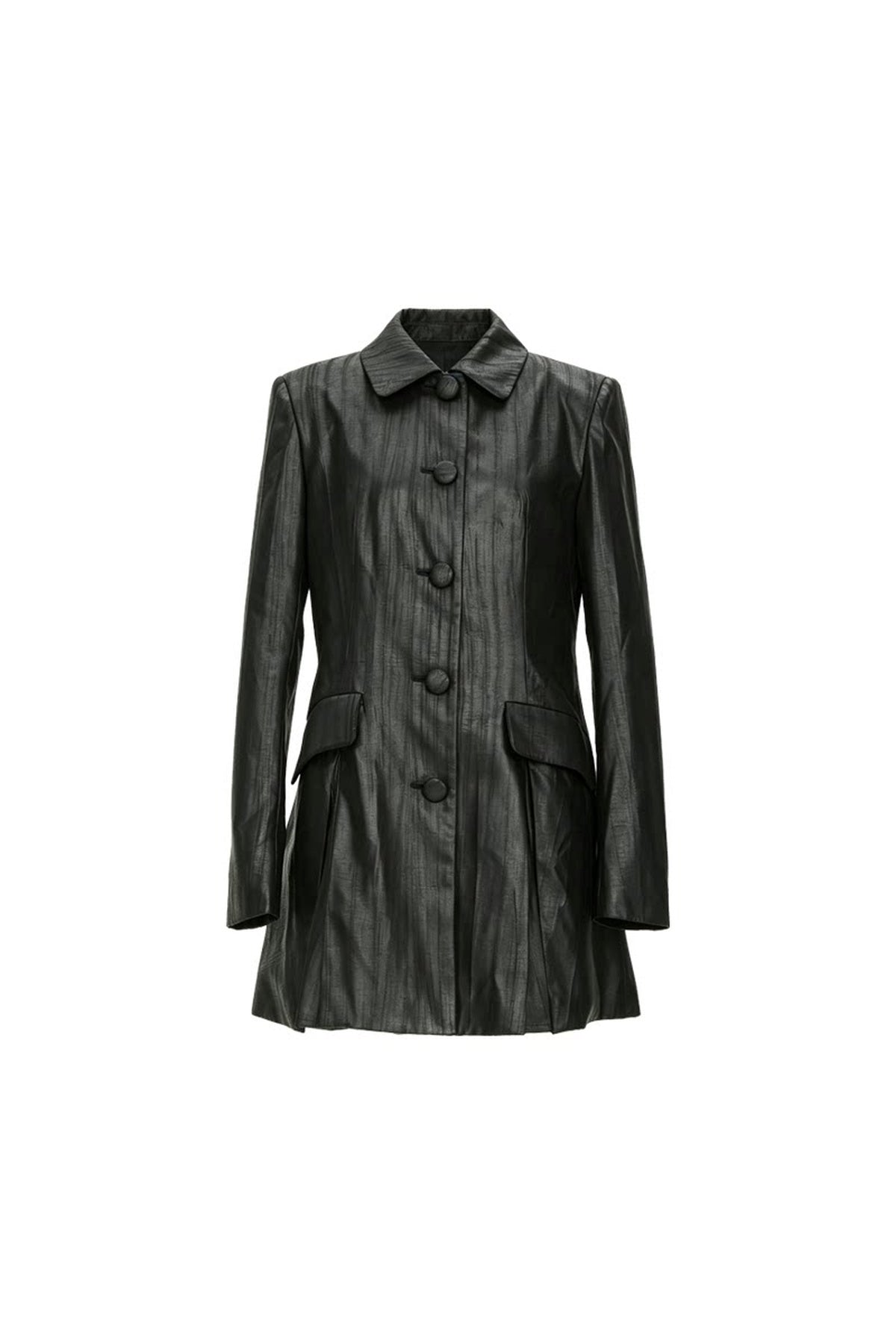 Brown A-Line Long Coat