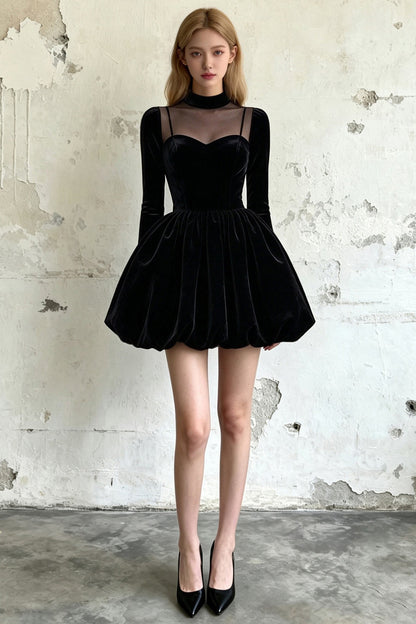 Velvet Puffy Dress