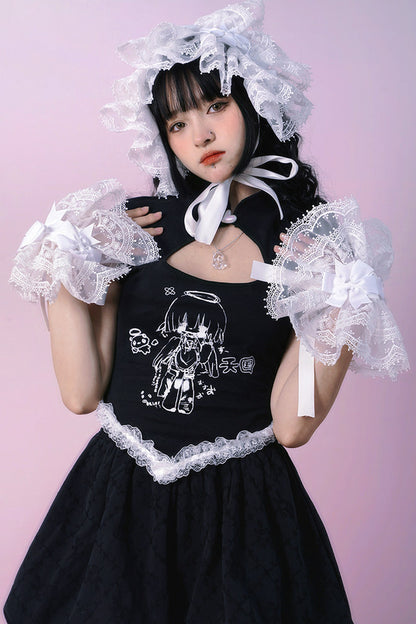 Heavenly Maid Heart Cheongsam Top