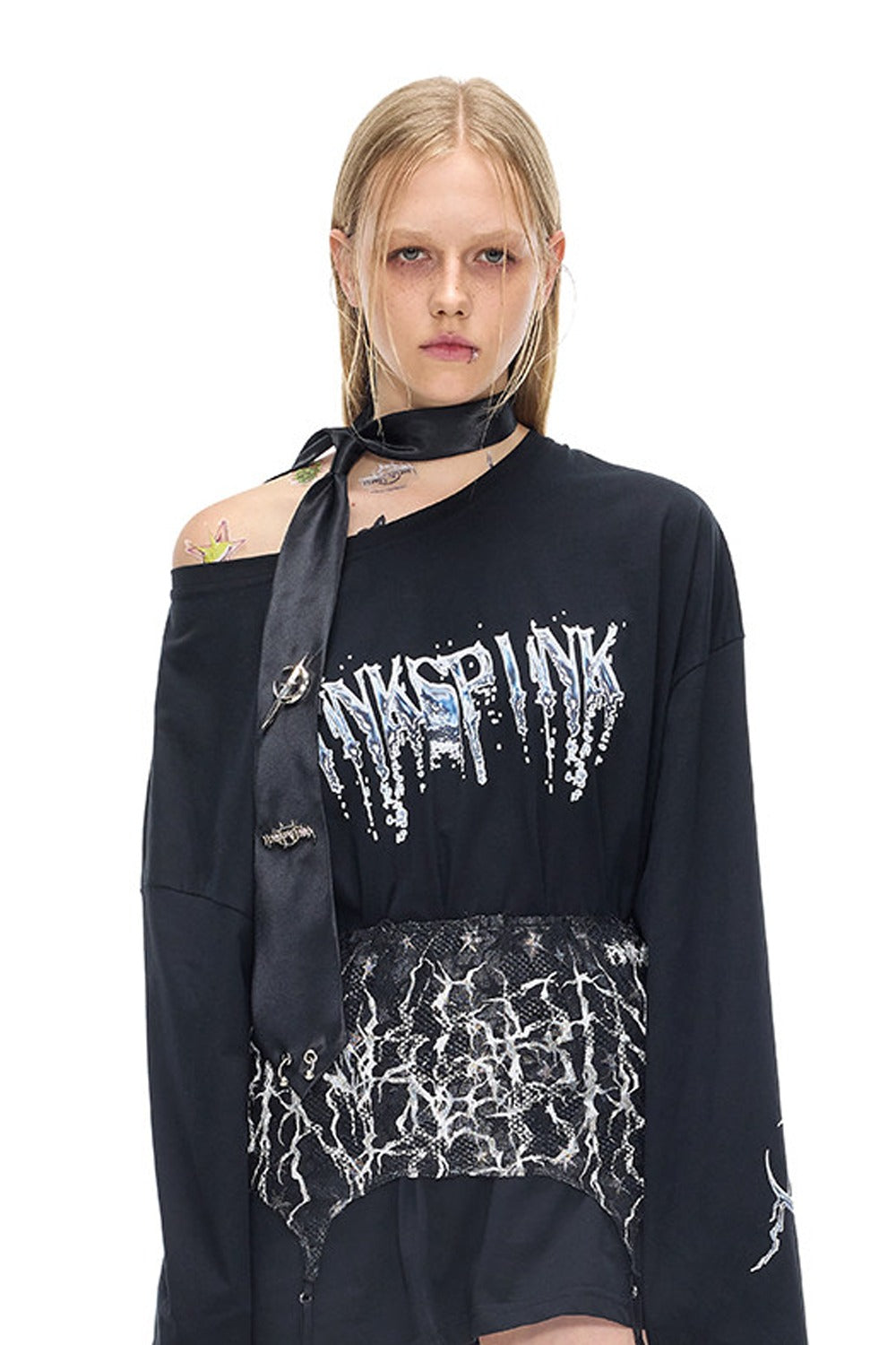 Thorn Punk Lace Tube Top