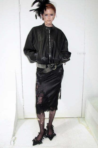 Loose PU Leather Biker Jacket