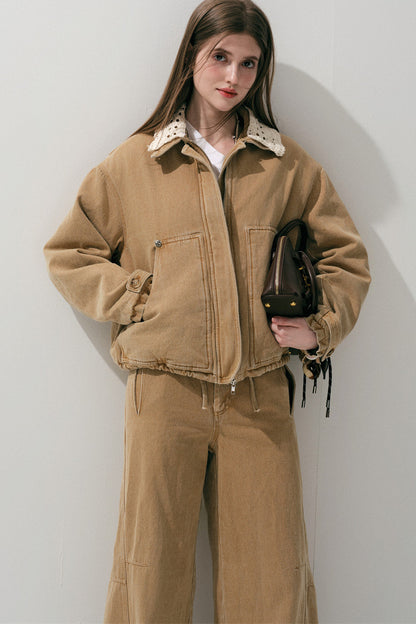 Detachable Hood Parka Jacket