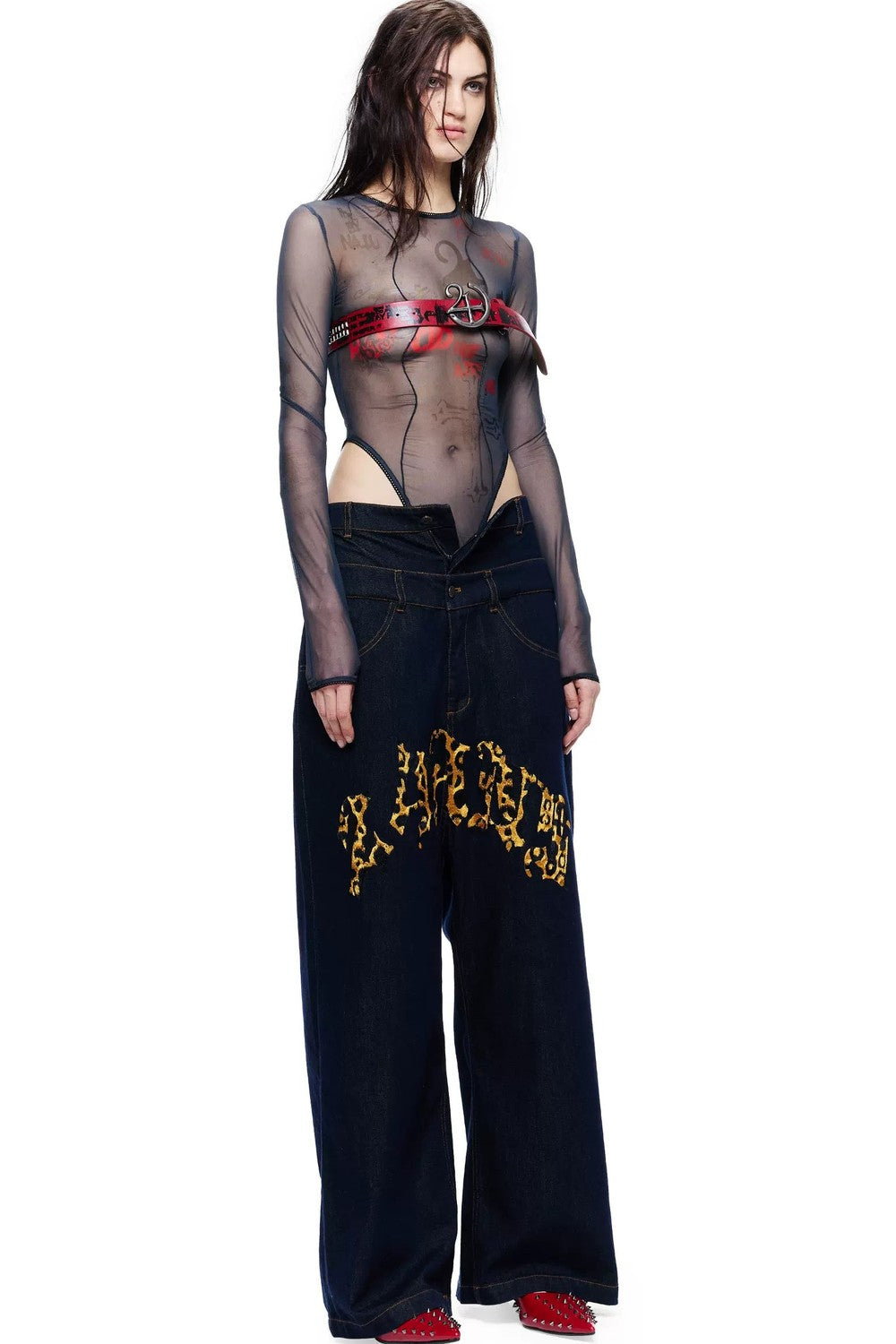 Light Base Layer Punk Print Top