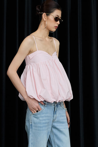 Mist Pink Cotton Camisole Top