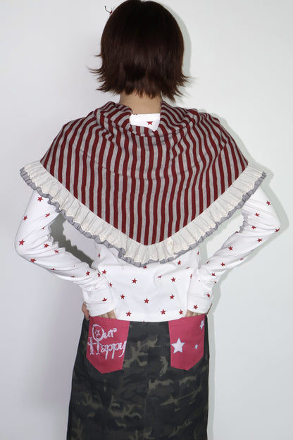 Gonna a strati in maglia con volant
