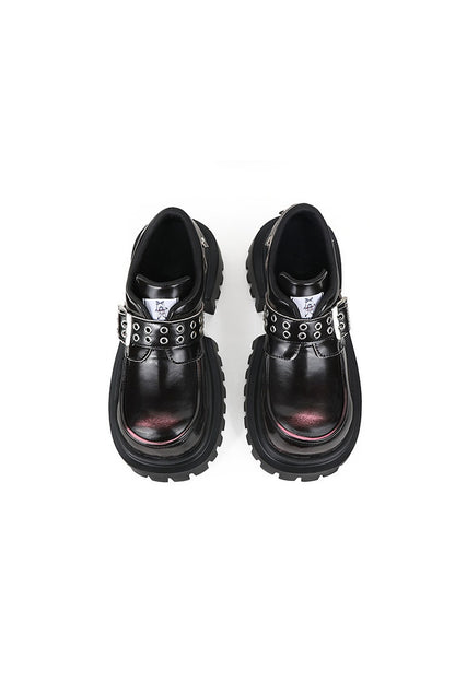 Thick-Soled Leather Derby Shoes