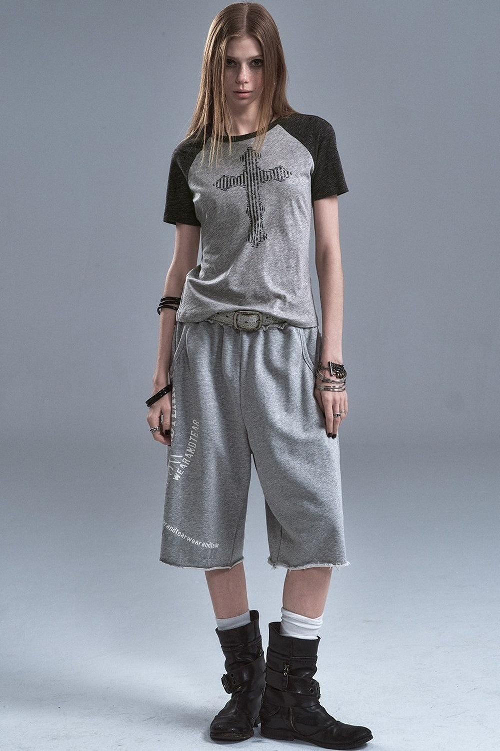 Silver Letter Terry Sweatpants