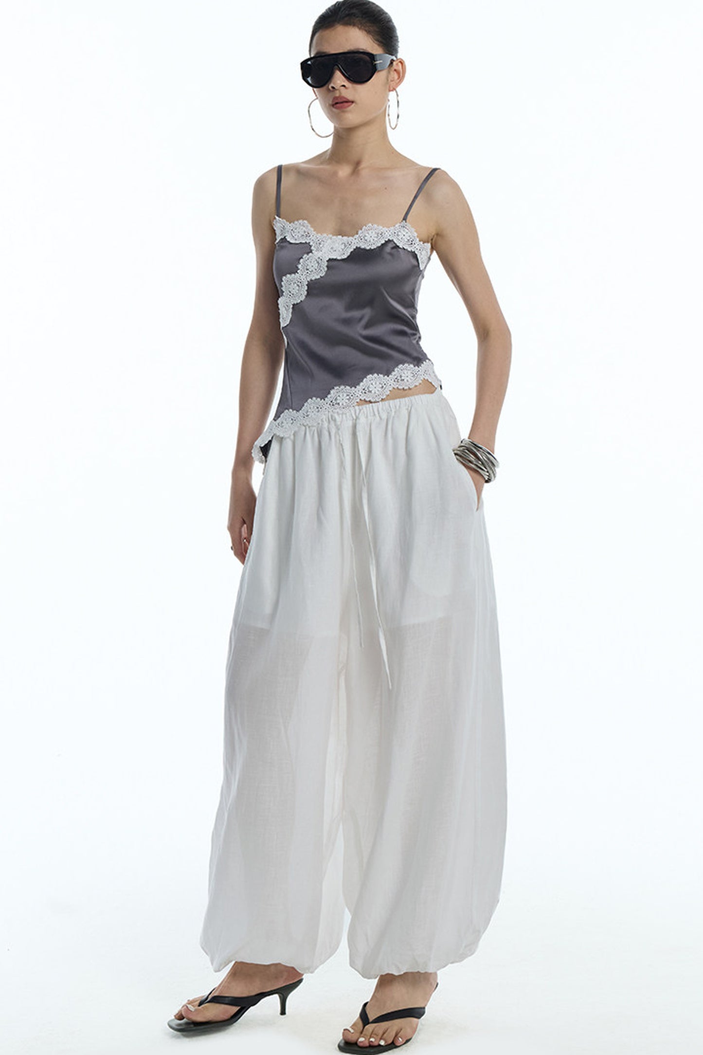 Asymmetrical Hem Lace Camisole