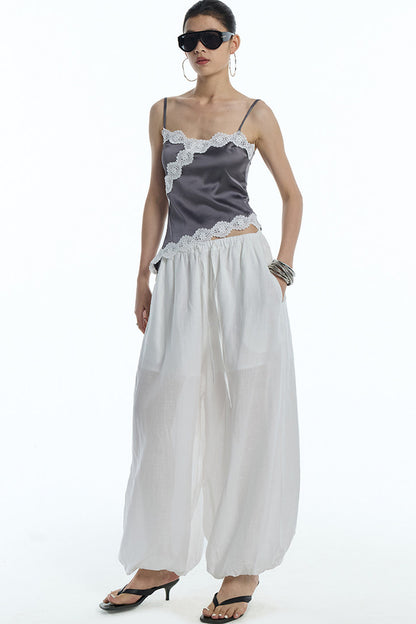 Asymmetrical Hem Lace Camisole