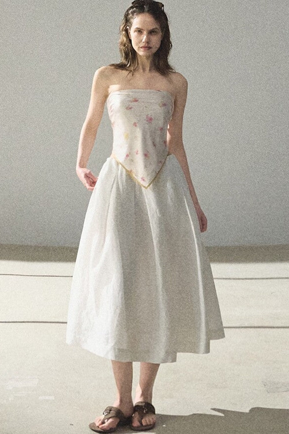Lyocell Linen Texture A-Line Skirt