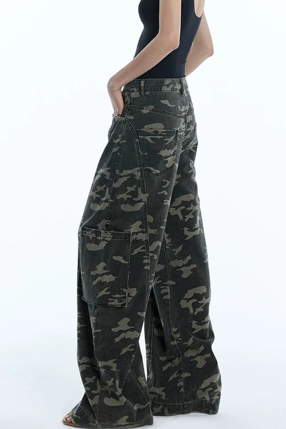 Pantaloni cargo scimitarra mimetici