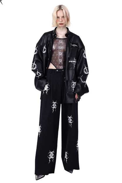 Embroidered Loose Pants